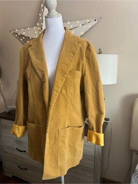 BlackMilk x Harry Potter Hufflepuff Mustard Corduroy Longline Blazer